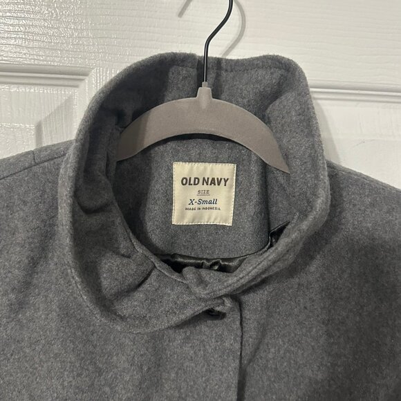 Old Navy Grey Wool Pea Coat, Hip Length, Fully Lined - Picture 4 of 8